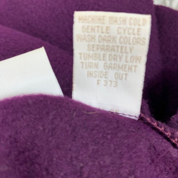 Cherokee Purple Cardigan Perforated Button Up Knit Sweater Size XL Soft Cozy Top - Picture 10 of 16